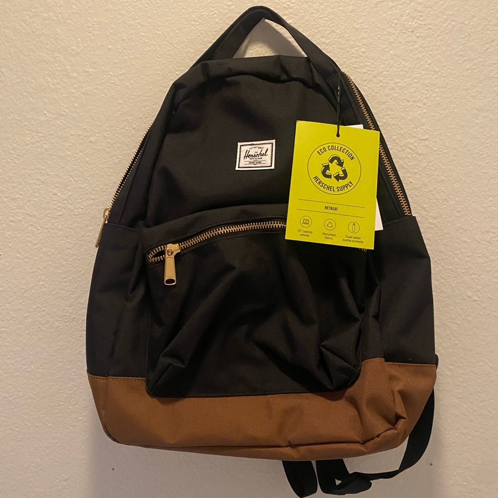 Herschel Supply Co. Black Retreat Backpack NWT